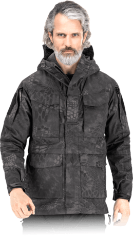 Kurtka ochronna antyprzedarciowa czarno-szara moro Tactical Guard TG-VOLTURE BS