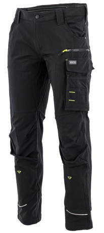 Spodnie do pasa MOTIONFLEX Czarny + Żółty odblaskowy