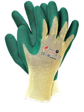Rękawice Robocze typu Dragon bardzo mocne RDR YZ zielono żółte