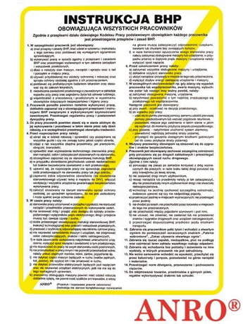 Instrukcja BHP Obowiązująca Wszystkich Pracowników
