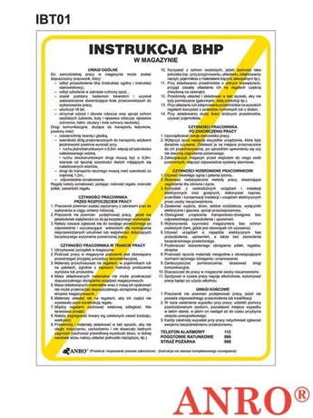 Instrukcja Bezpieczeństwa I Higieny Pracy W Magazynach