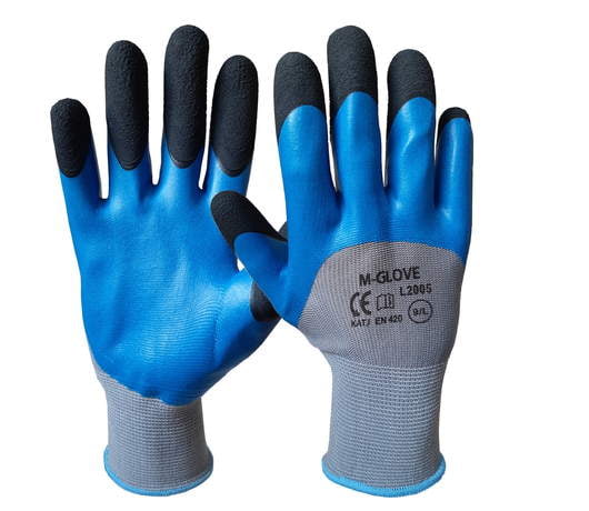 Rękawice Robocze czarno niebieskie L2005