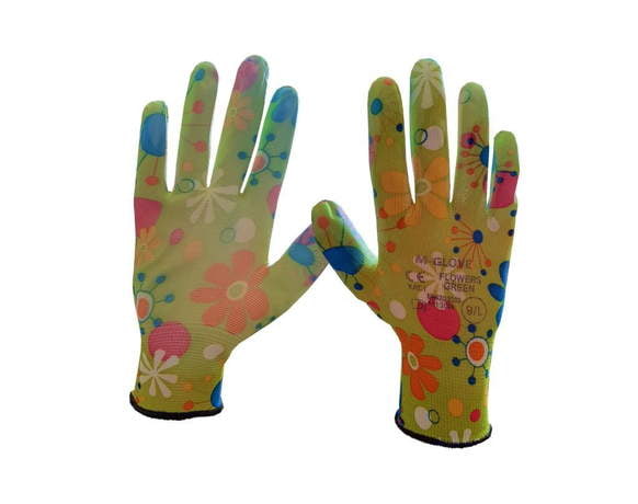 Rękawice Robocze FLOWERS Green PU