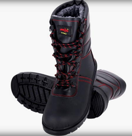 Buty ocieplane wysokie  skórzane bezpieczne BRWINTER BC
