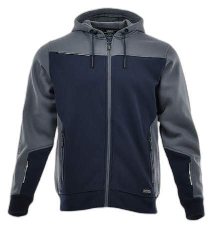 Bluza z kapturem rozpinana COMFORT PLUS SZARA
