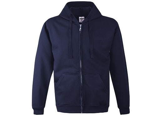 BLUZA Z KAPTUREM ZAPINANA 280G GRANATOWA