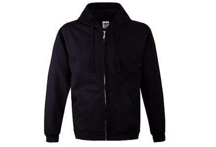 BLUZA Z KAPTUREM ZAPINANA 280G CZARNA
