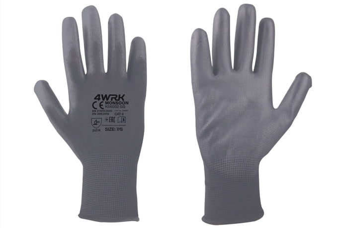 Rękawice rob. 4WRK MONSOON PES/PU KS6002 GG