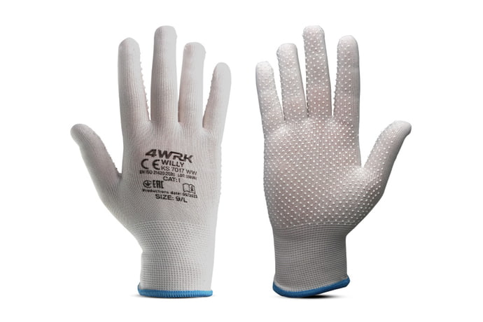 Rękawice rob. 4WRK WILLY PES/PVC KS7017 WW