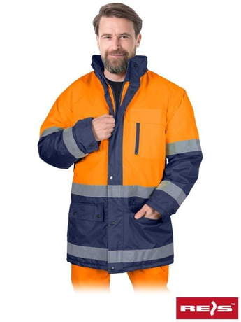 KURTKA OCHRONNA OCIEPLANA BLUE-ORANGE-J PG