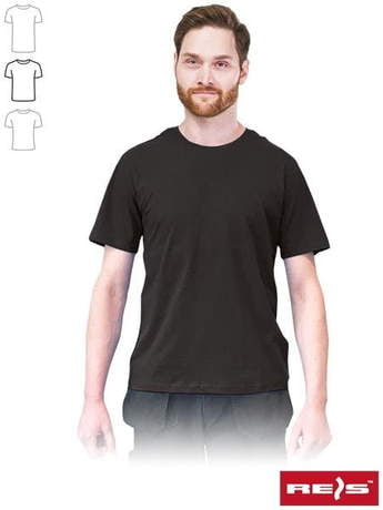 T-shirt męski o standardowym kroju CZARNY TSR-REGU