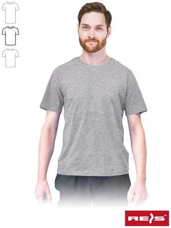 T-shirt męski o standardowym kroju SZARY TSR-REGU