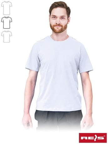 T-shirt męski o standardowym kroju BIAŁY TSR-REGU