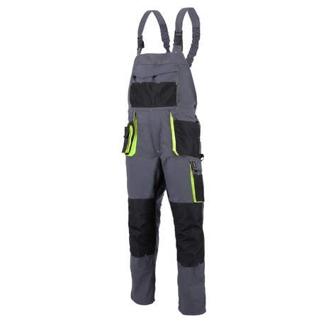 SPODNIE OGRODNICZKI PROMAN STRETCH 250 SZARY+ ŻÓŁTY
