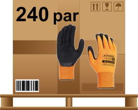 Rękawice robocze czarno pomarańczowe miękkie 240 par L2003 X-FOMER
