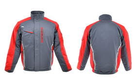 Kurtka bez kaptua STANDARD WINTER SZARY+CZERWONY