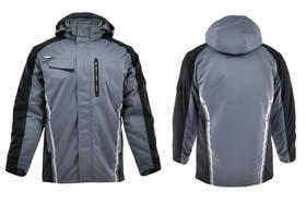 Kurtka z kapturem STANDARD WINTER SZARY+CZARNY