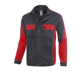 Kurtka rozpinana bez kaptura PROPLUS SZARO-CZRWONA