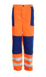 SPODNIE ROBOCZE OSTRZEGAWCZE DO PASA - POMARAŃCZOWE