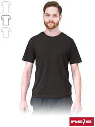 T-shirt męski o standardowym kroju CZARNY TSR-REGU