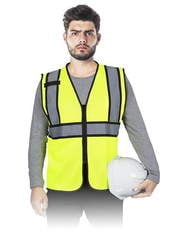 Kamizelka ostrzegawcza z siateczki z pasami odblaskowymi KOS-NETZ YB