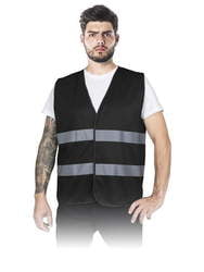 KAMIZELKA OSTRZEGAWCZA KOS-COLOR CZARNA